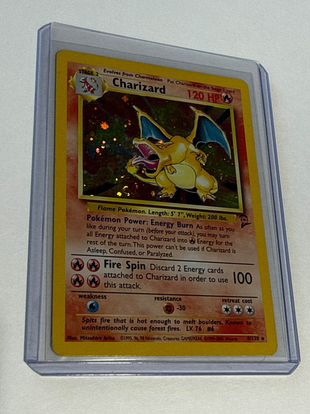 Base 2 charizard - front