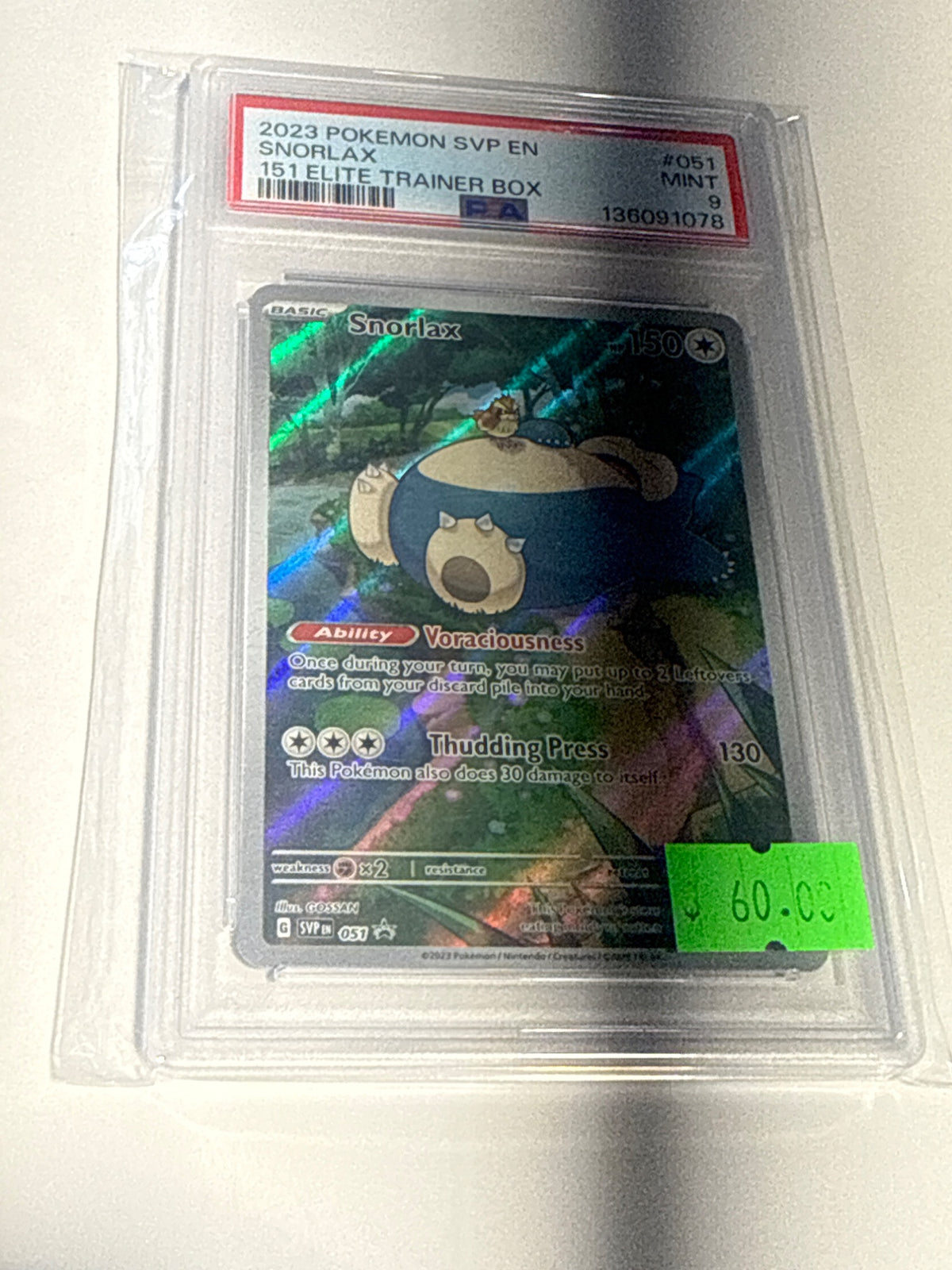 Snorlax mint 9 - front