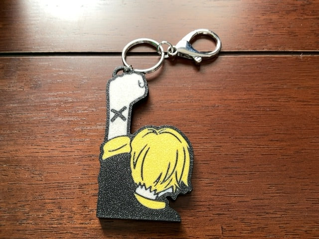 Sanji One Piece X on wrist 3D Print - Lobster Clasp