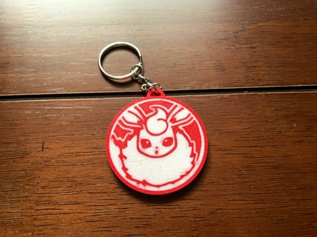 Flareon Pokemon 3D Print - Keyring with Chain