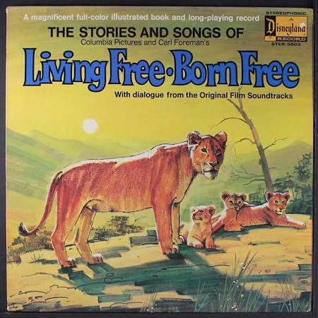 Walt Disney Living Free, Born Free UK Vinyl LP Album Record