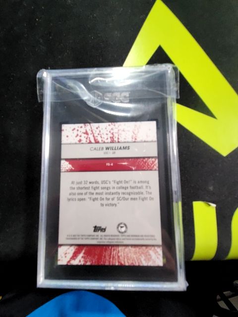 2022 Bowman U Best Caleb Williams Fight song SGC 10