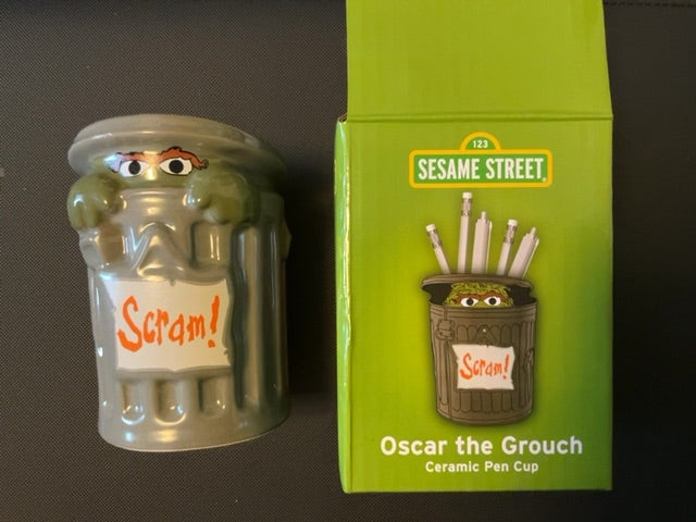 Oscar The Grouch Ceramic Pen Holder