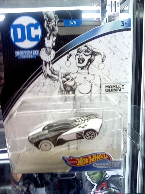 Hot wheels b&w sketch Harley quinn