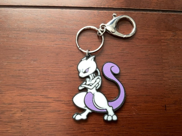 Mewtwo Pokemon 3D Print - Lobster Clasp