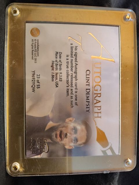 Football Auto blue foil Clint dempsey 39/55