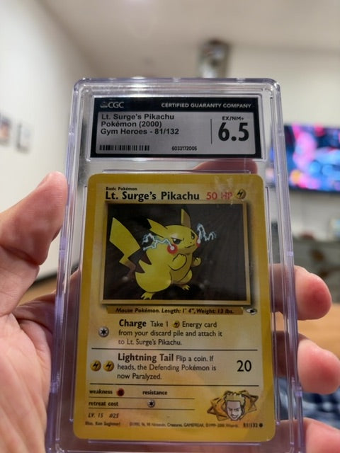Lt. surge’s Pikachu graded