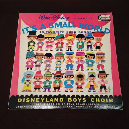 Walt Disney It's A Small World 33rpm Lp "18 Favorite Folk Songs"