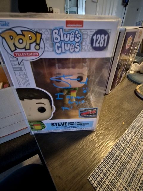 Funko POP! TELEVISION Blues Clues #1281 "STEVE" AUTO COA JSA