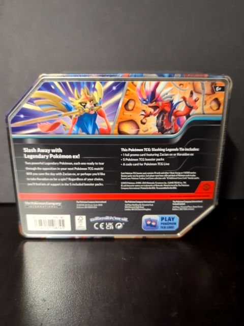 Slashing Legends Tin Zacian Ex - NEW Factory Sealed