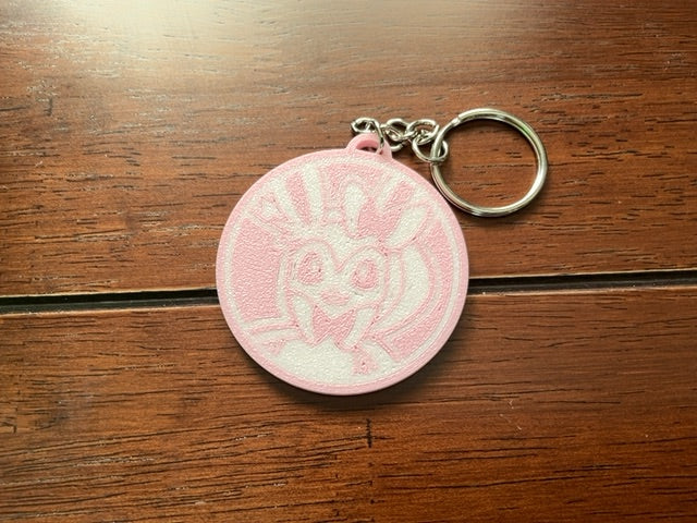 Sylveon Pokemon 3D Print - Keyring with Chain