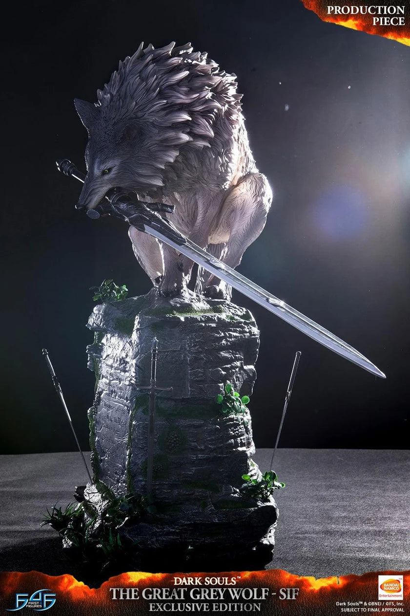 RARE FIRST 4 FIGURES Dark Souls The Great Grey Wolf Sif EXCLUSIVE Edition Statue
