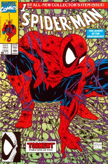 Spider-Man #1 Green with Purple Webs Direct Edition Unbagged