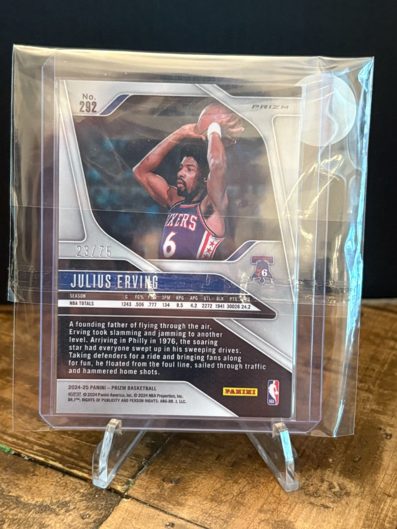 2024-25 Julius Erving Purple Disco Prizm /75