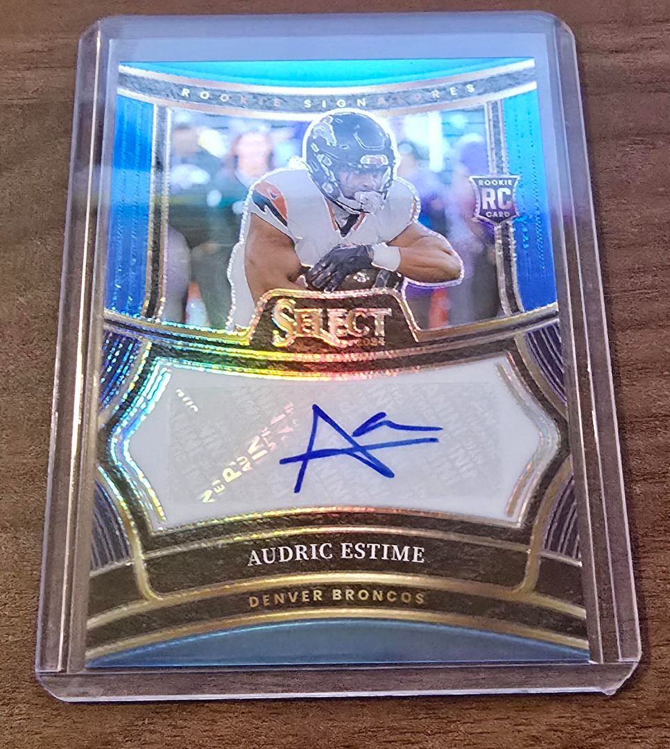 Audric Estime 2024 Panini Select Rookie Auto /49