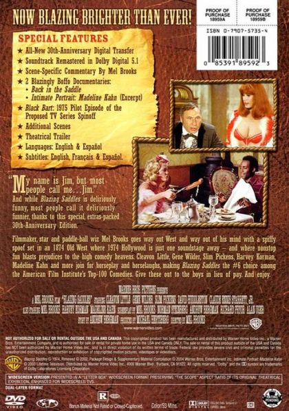 Blazing Saddles (1974) 30th Anniversary Special Edition - DVD