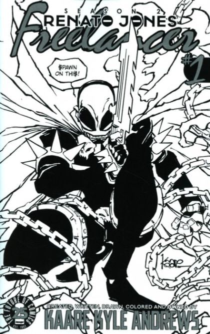 Renato Jones: Season Two #1C Variant Kaare Andrews Spawn Month Black & White Cover