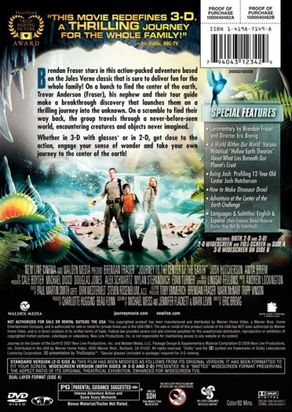 Journey to the Center of the Earth (2008) Limited-Edition 2-D and 3-D with Glasses - DVD