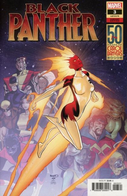 Black Panther, Vol. 7 #3B Variant Paul Renaud Carol Danvers 50th Anniversary Cover