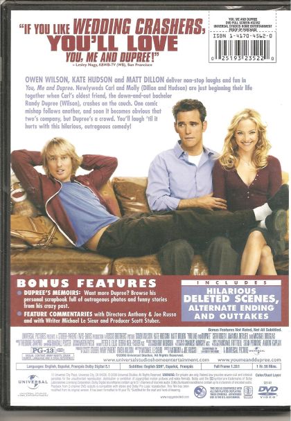 You, Me and Dupree (2006) - DVD