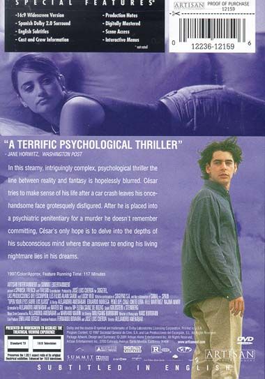 Open Your Eyes (1997) - DVD
