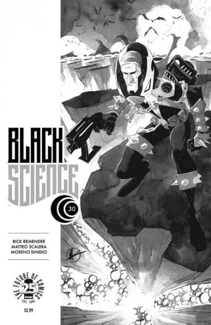 Black Science #30C Variant Matteo Scalera Spawn Month Black & White Cover