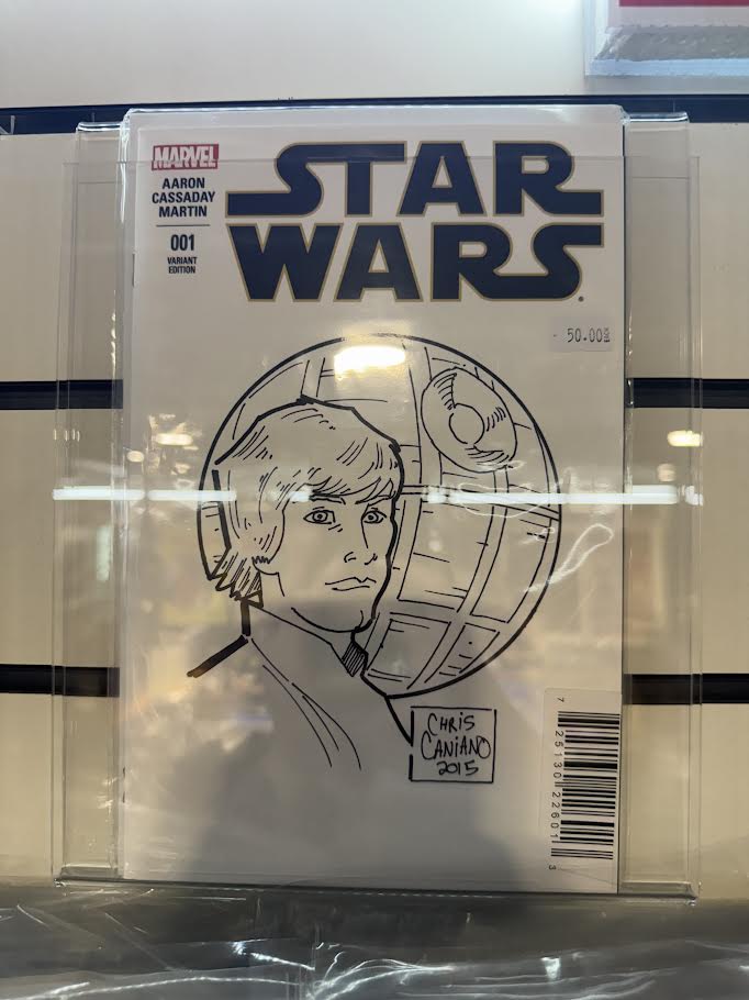 Star Wars #1 Blank Variant w/ Sketch by Chris Caniano (Luke)