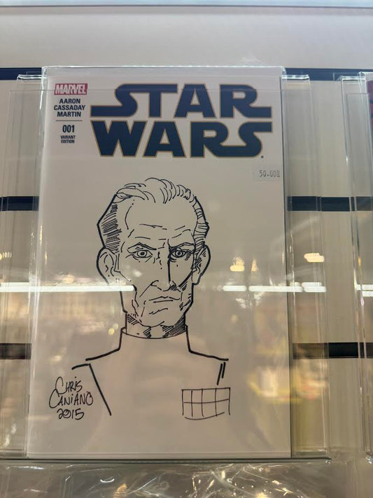 Star Wars #1 Blank Variant w/ Sketch by Chris Caniano