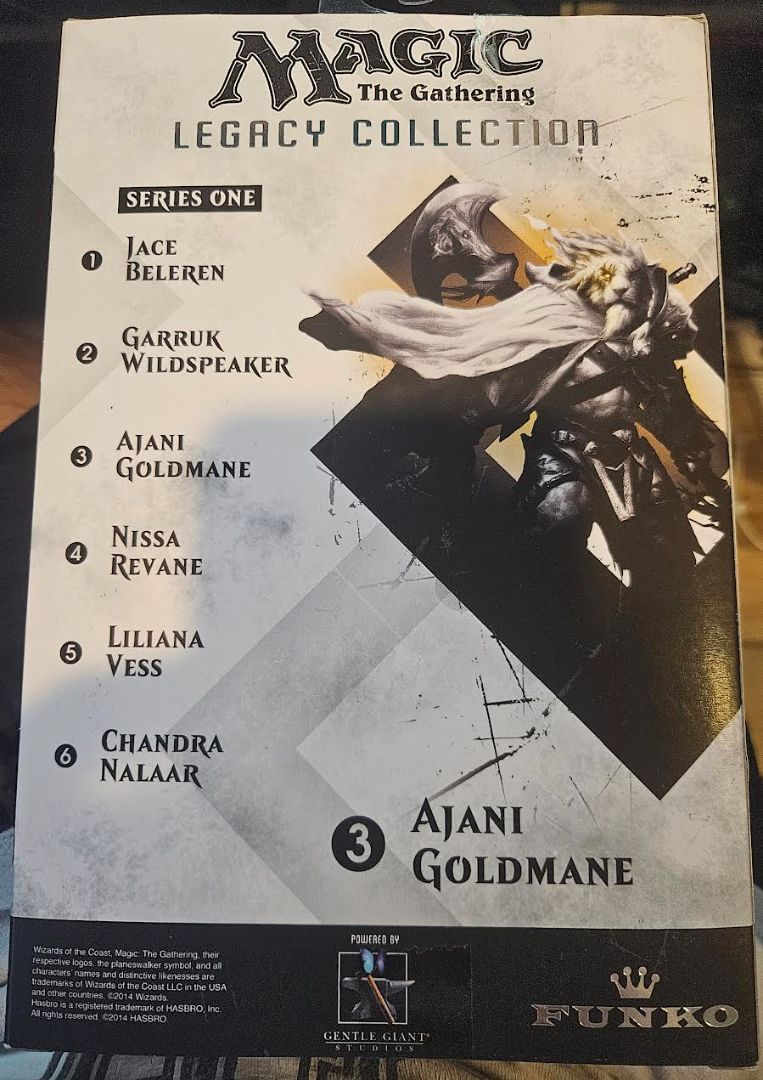 MAGIC THE GATHERING LEGACY COLLECTION AJANI GOLDMANE 7" FIG SERIES 1 #3 NIB 2014