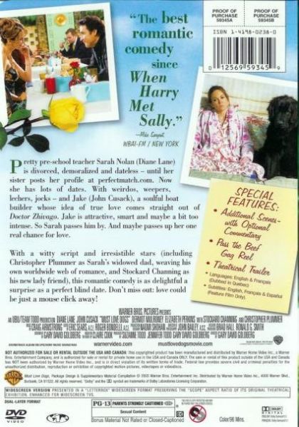 Must Love Dogs (2005) - DVD