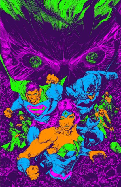 Knight Terrors: First Blood #1H Howard Porter Darkest Hour Neon Ink Variant