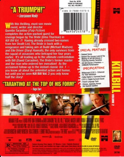 Kill Bill: Vol. 2 (2004) - DVD