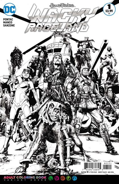 Wacky Raceland #1B Leonardo Manco Adult Coloring Book Cover B