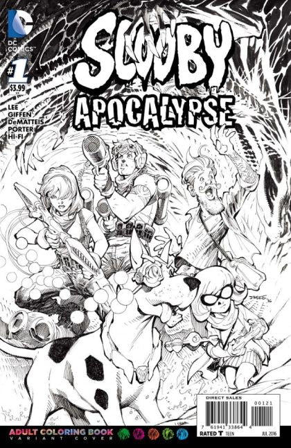 Scooby Apocalypse #1B Adult Coloring Book Cover