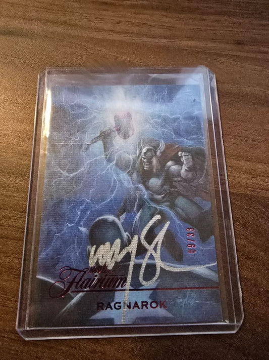 2023 Marvel Flair Flairium Thor Ragnarok Artist Auto Jon Wayshak /33