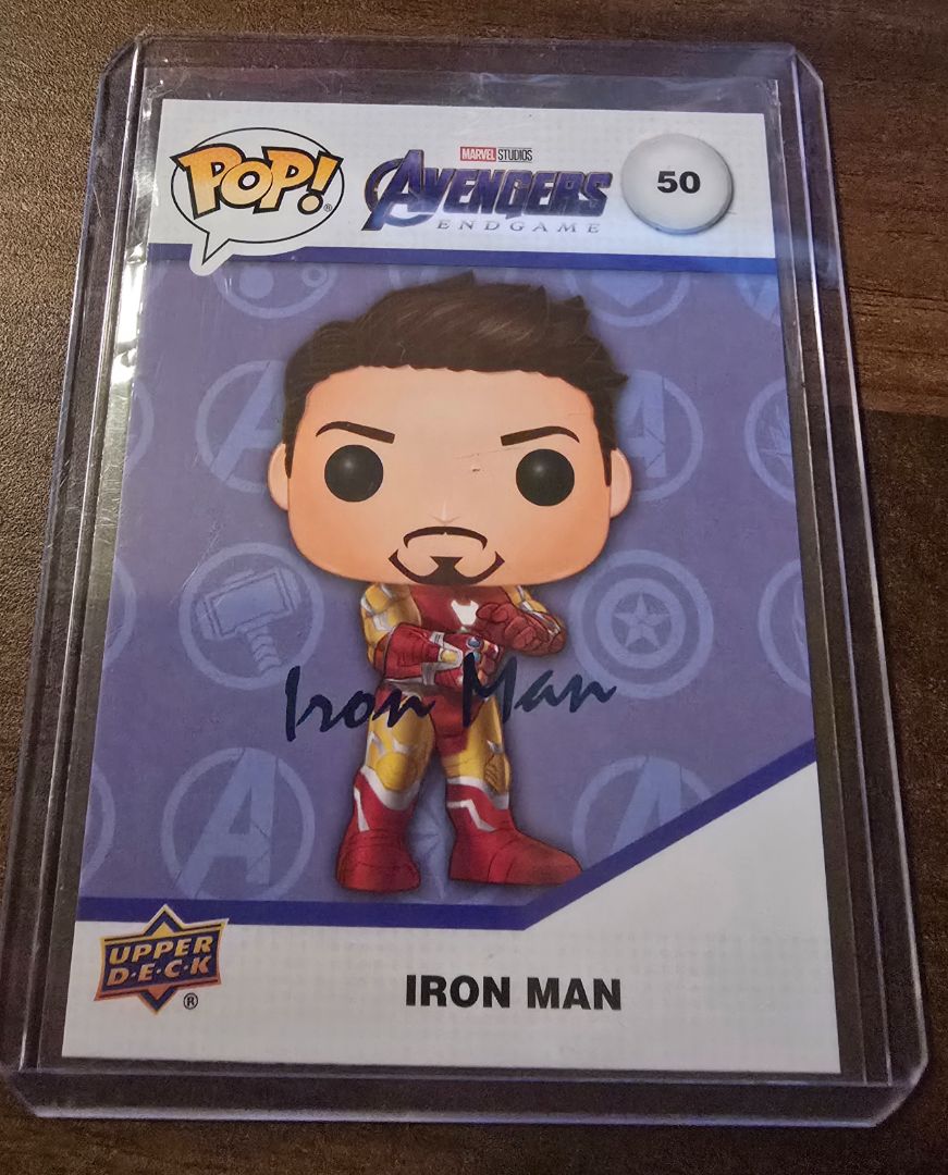 2023 Funko Pop Marvel Infinity Saga Facsimile Signature Tony Stark #50