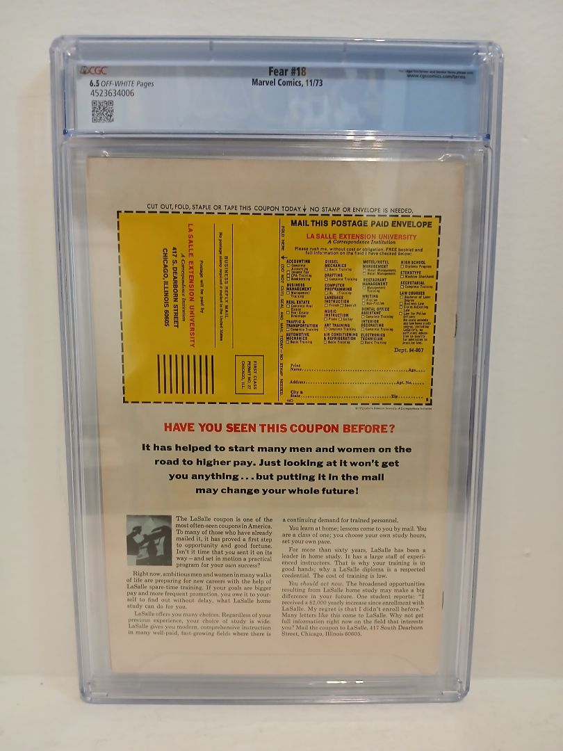 Fear #18 Man-Thing CGC 6.5
