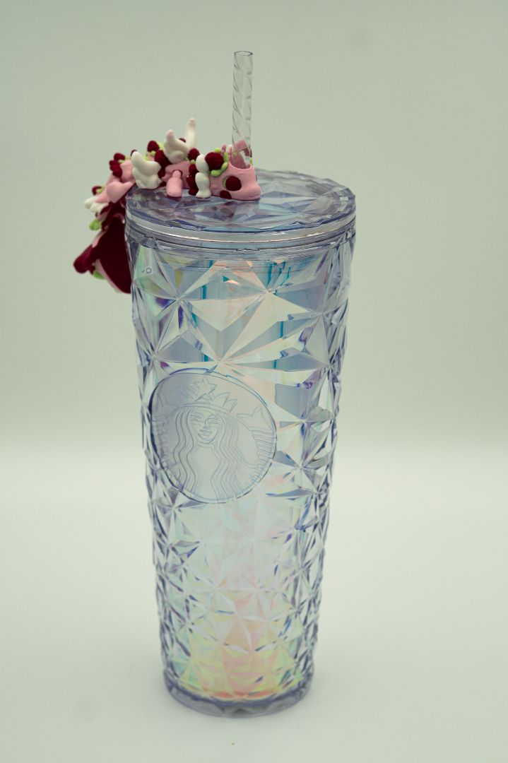 Strawberries and cream Dragon Straw Topper