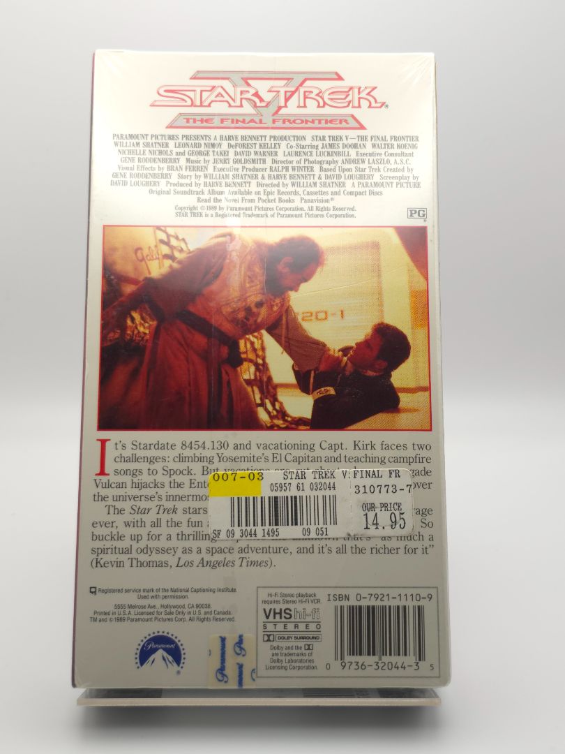 SEALED Star Trek V Final Frontier VHS