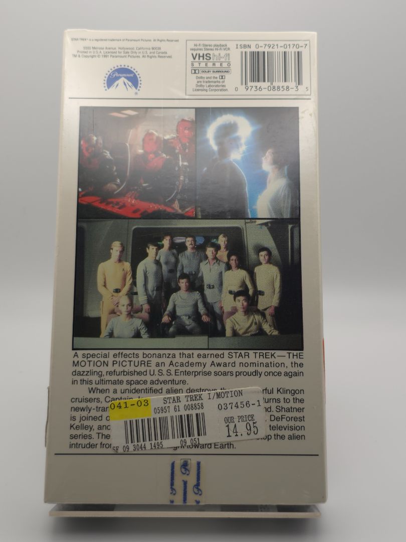 SEALED Star Trek The Motion Picture VHS