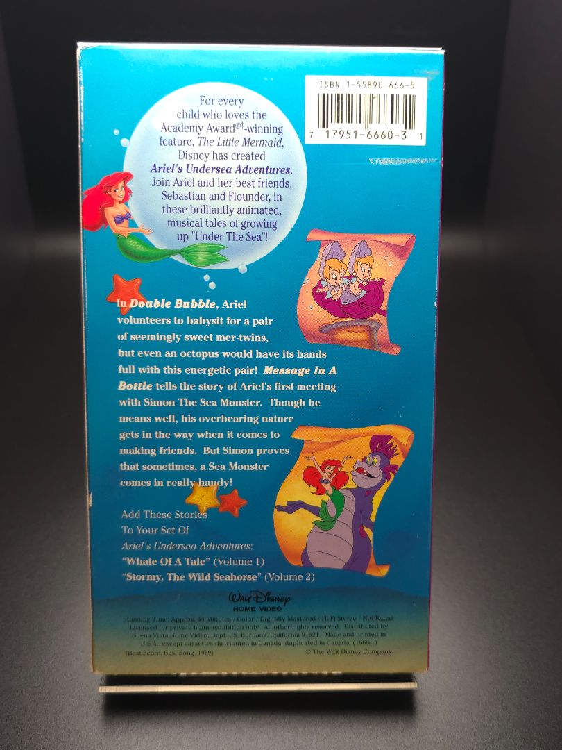 Little Mermaid Double Bubble VHS