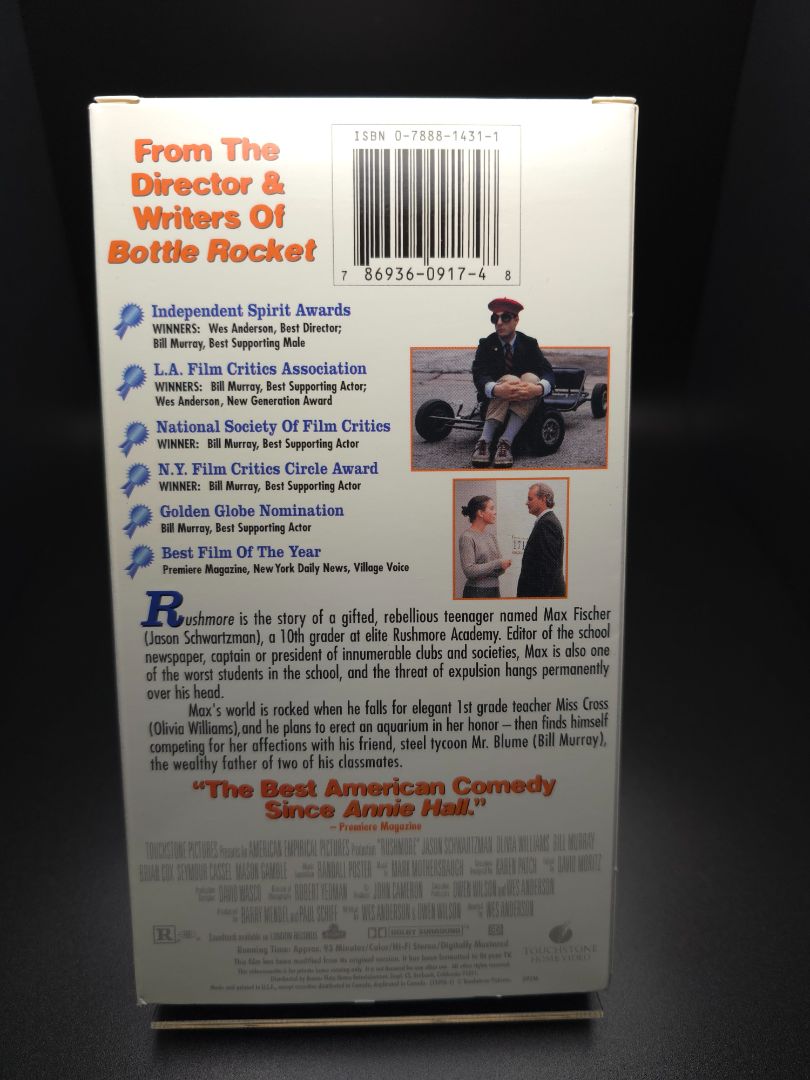 Rushmore VHS