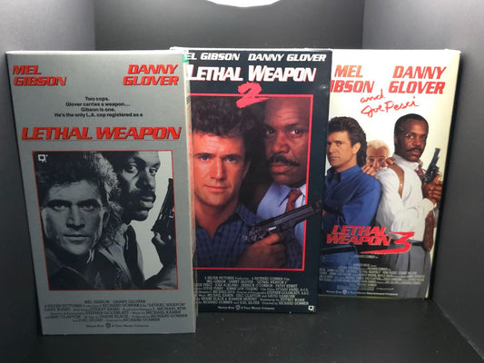 Lethal Weapon-set of 3 (Trilogy) VHS
