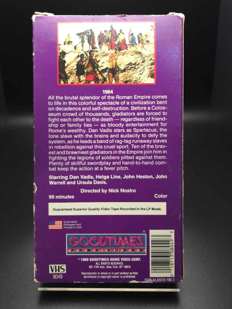 Spartacus and the Ten Gladiators VHS