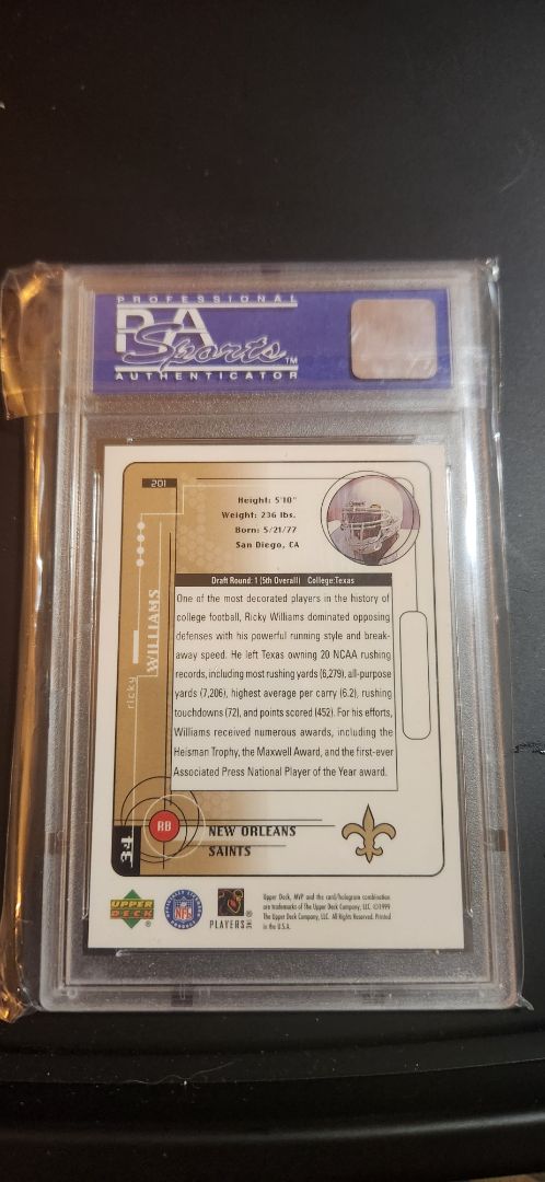 1999 Upper Deck Ricky Williams MVP SGC 9