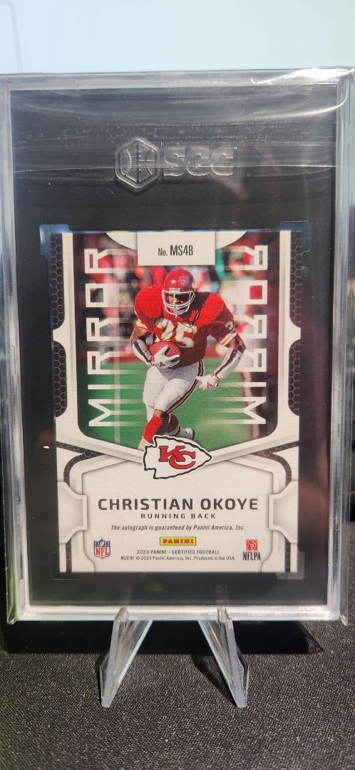 2023 Certified Christian Okoye Mirror Signatures Teal