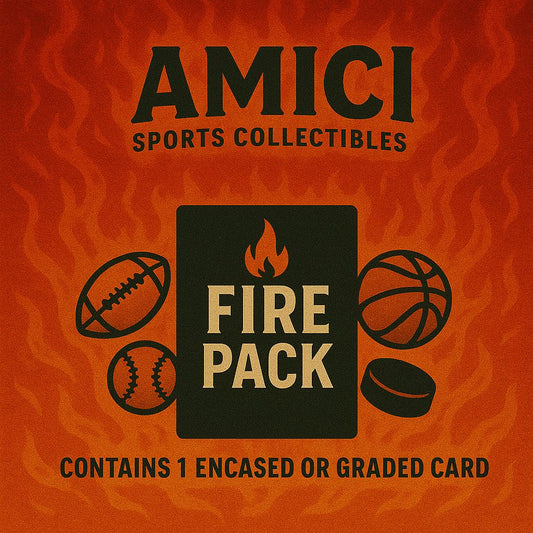 Fire Pack- 1 Encased or Graded Card Plus 1 Rookie, auto or Patch Card
