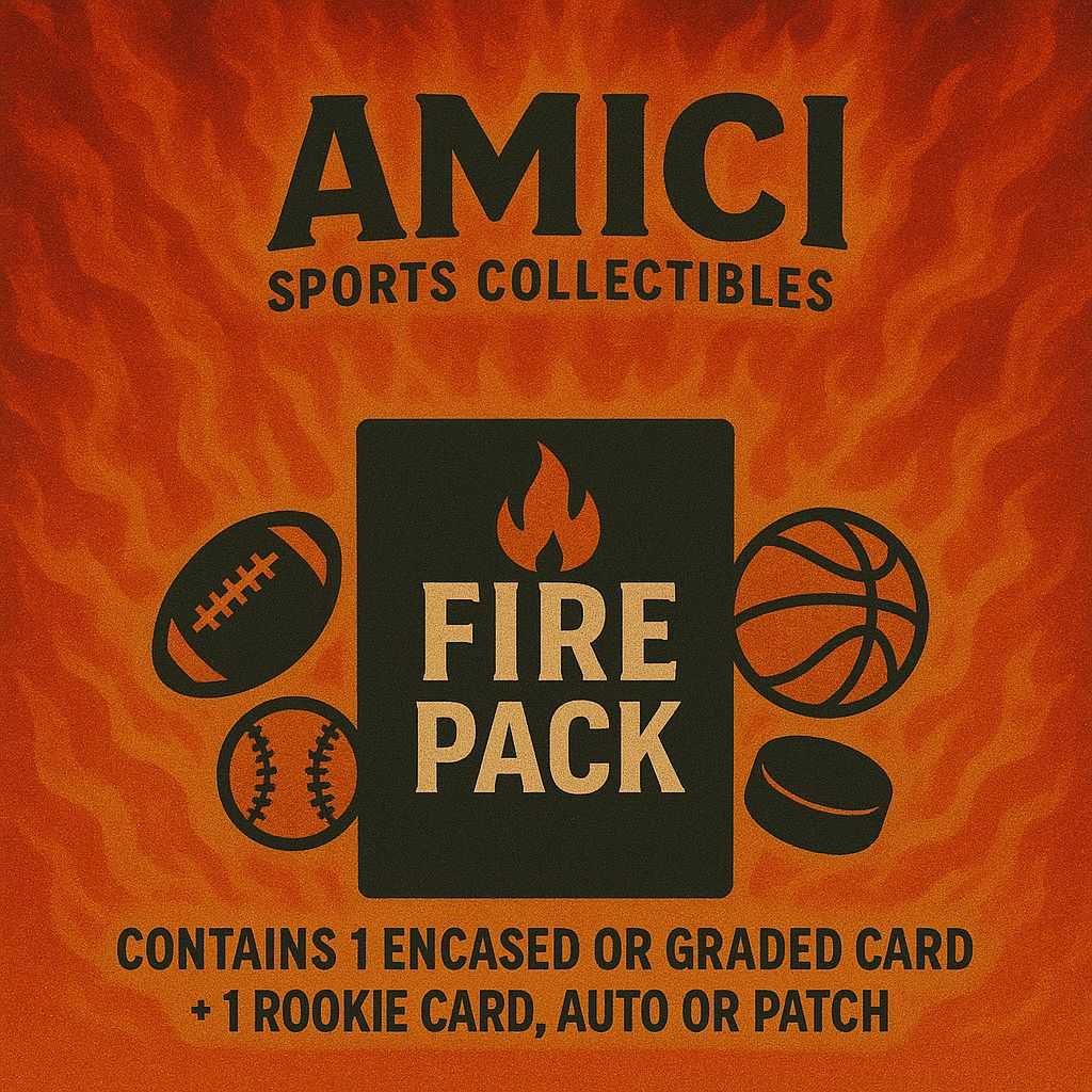 Fire Pack- 1 Encased or Graded Card Plus 1 Rookie, auto or Patch Card