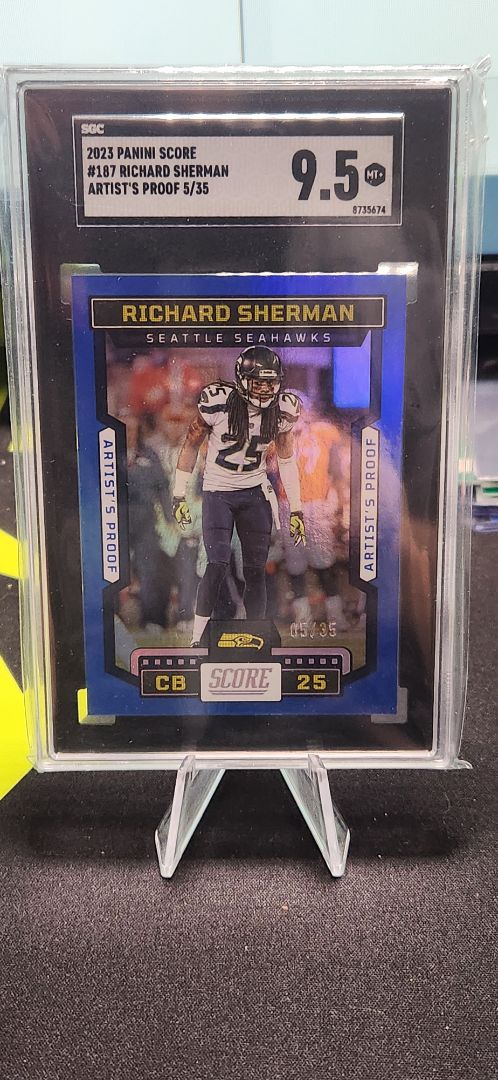 2023 Score Richard Sherman Artist Proof /35 SGC 9.5