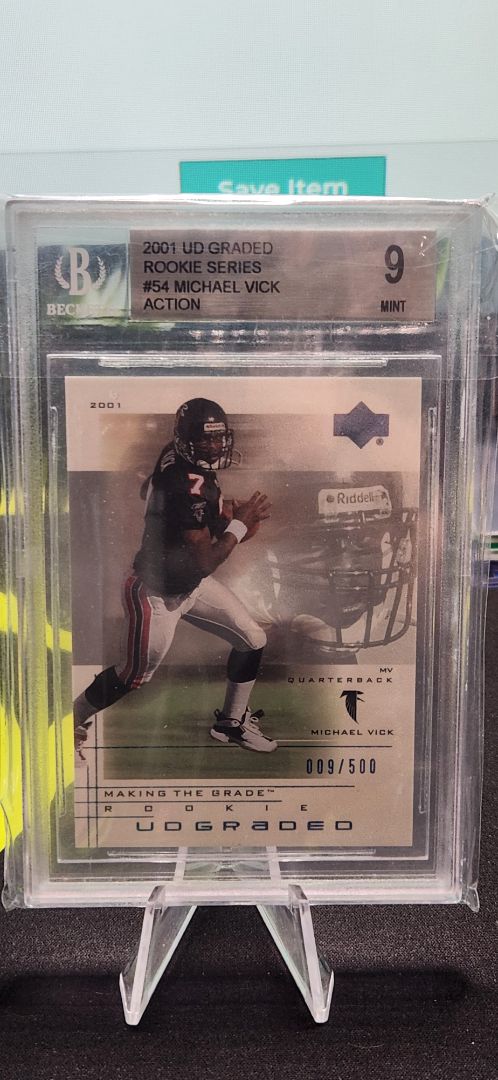 2001 Upper Deck Michael Vick RC BGS 9